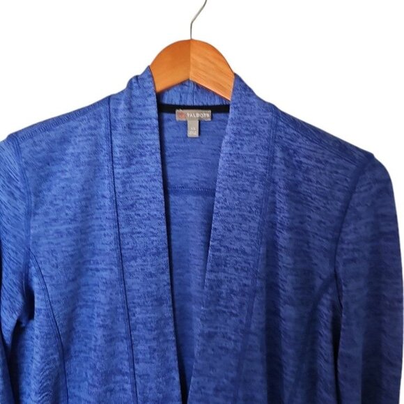 T By‎ Talbots Jacket Blue Size XS Open Front Sweatshirt  Roll Sleeve - Picture 4 of 10